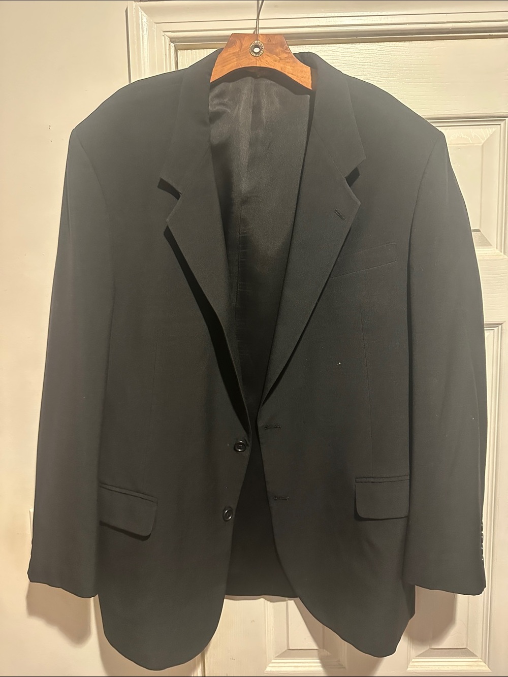 Adolfo Black Men's Blazer - Two-Button Notch Lapel